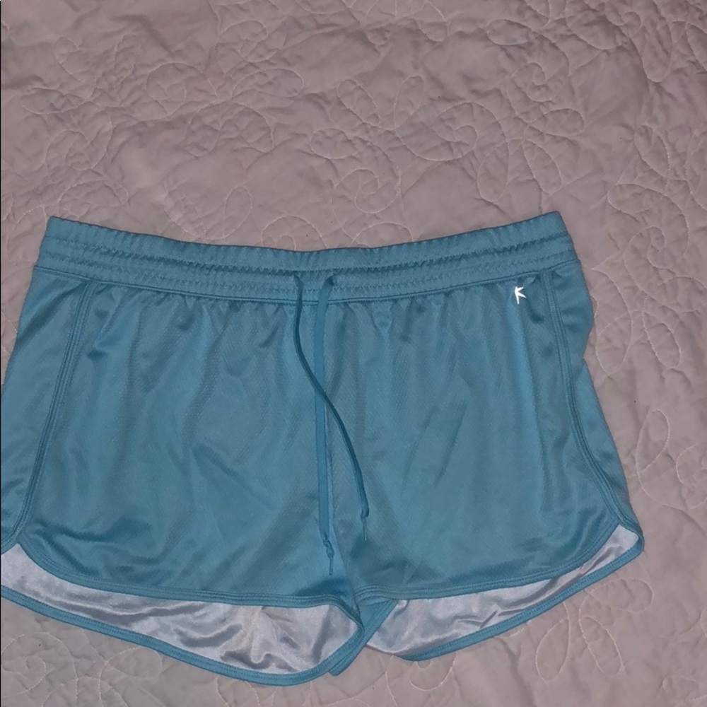 Danskin light blue gym shorts.